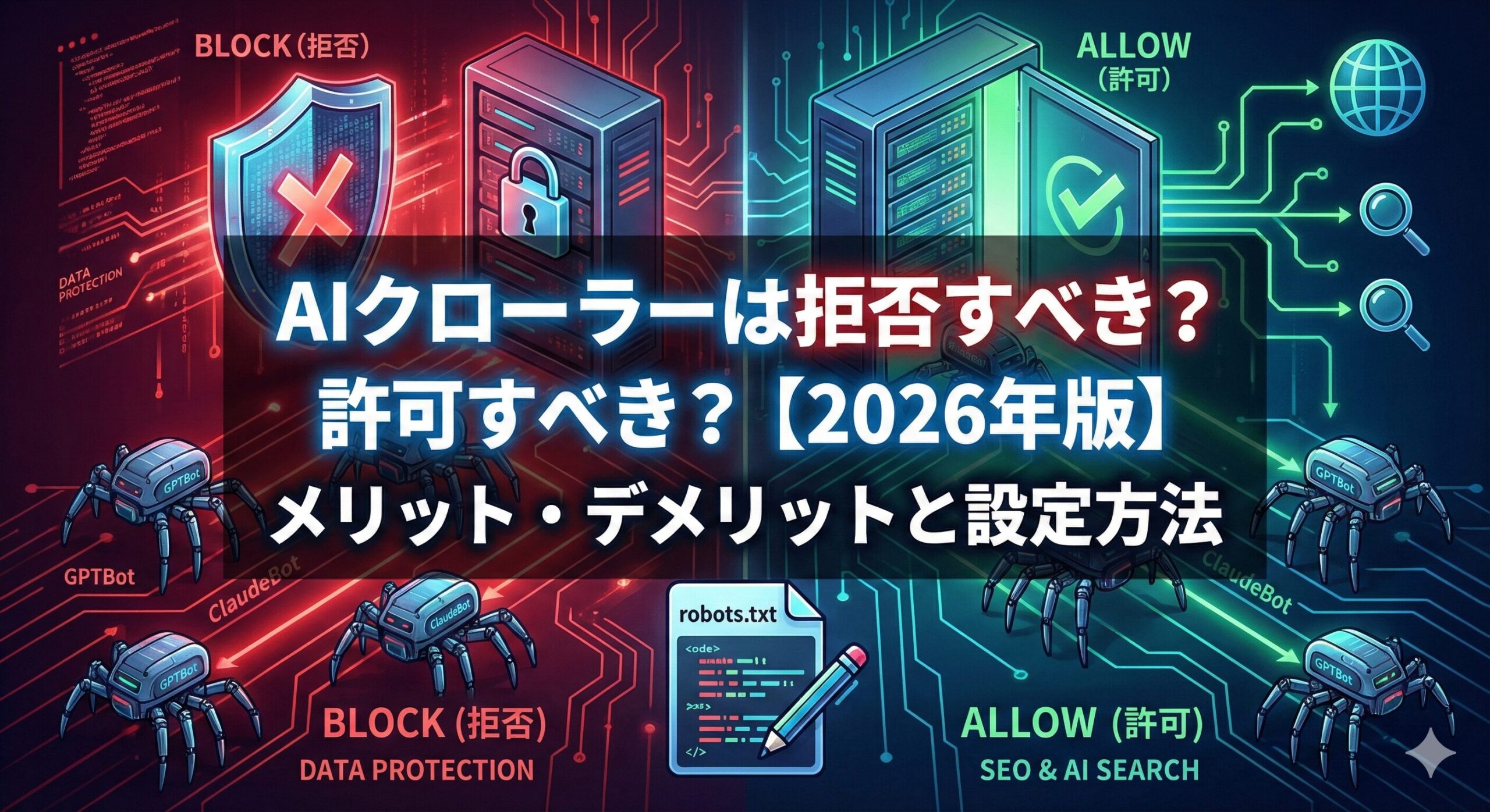 AIクローラーは拒否すべき？許可すべき？