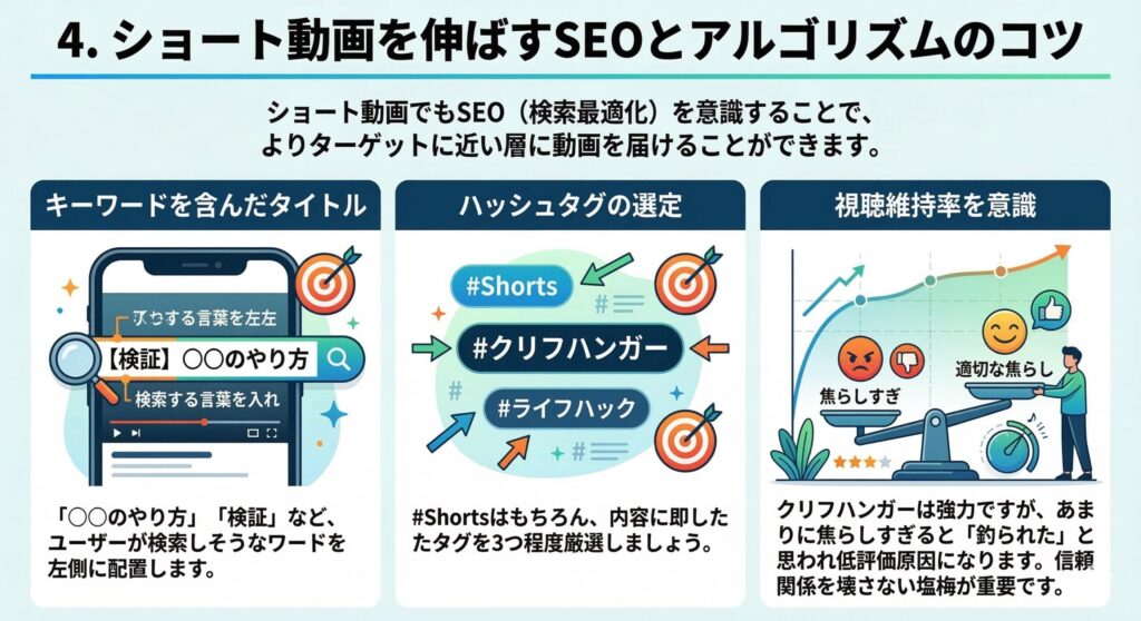 ショート動画を伸ばすSEOとアルゴリズムのコツ