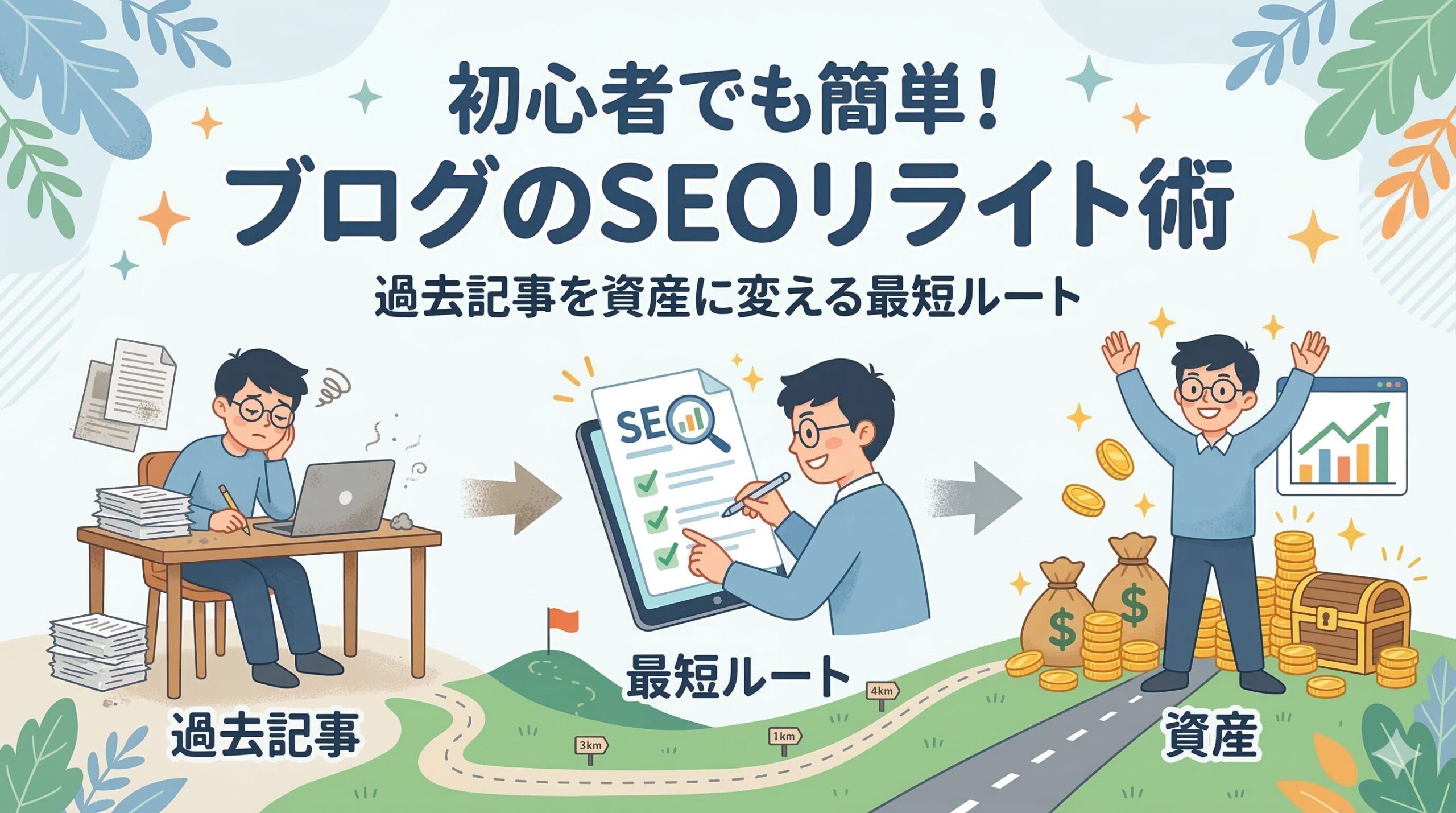 初心者でも簡単！ブログのSEOリライト術｜過去記事を資産に変える最短ルート