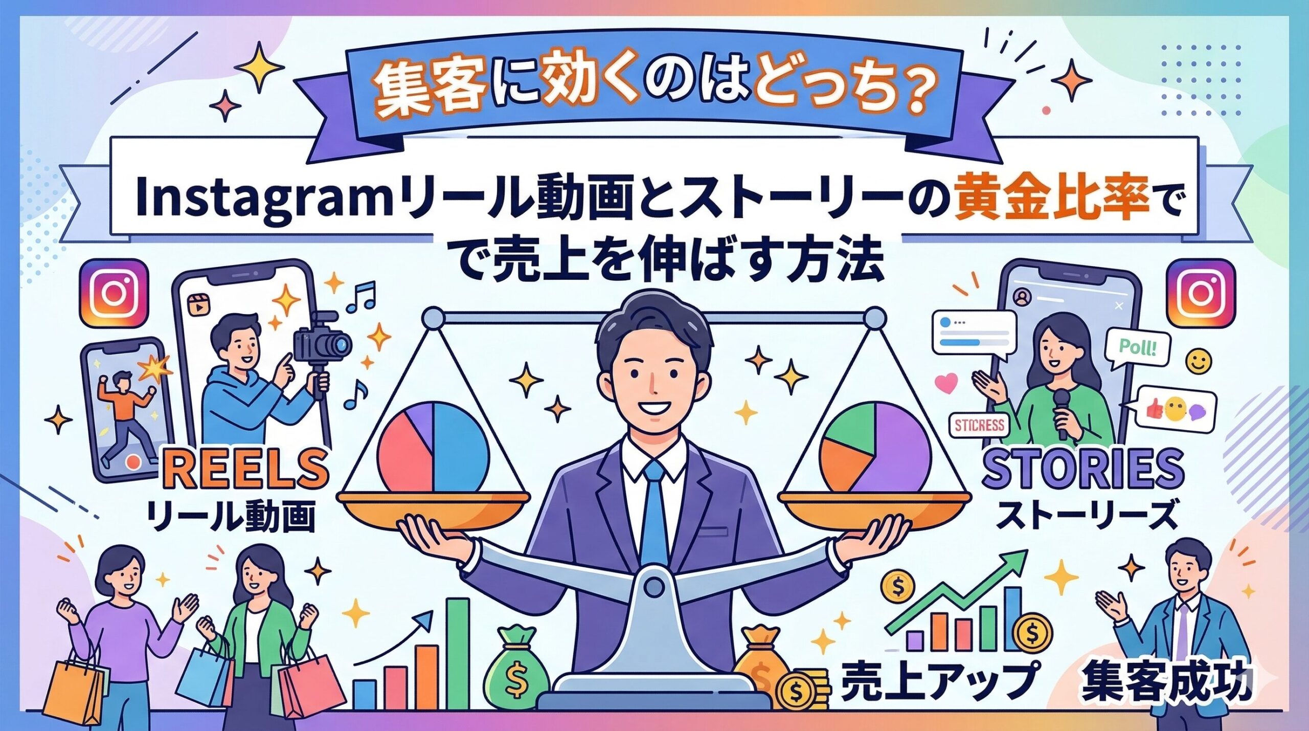 集客に効くのはどっち？Instagramリール動画とストーリーの黄金比率で売上を伸ばす方法