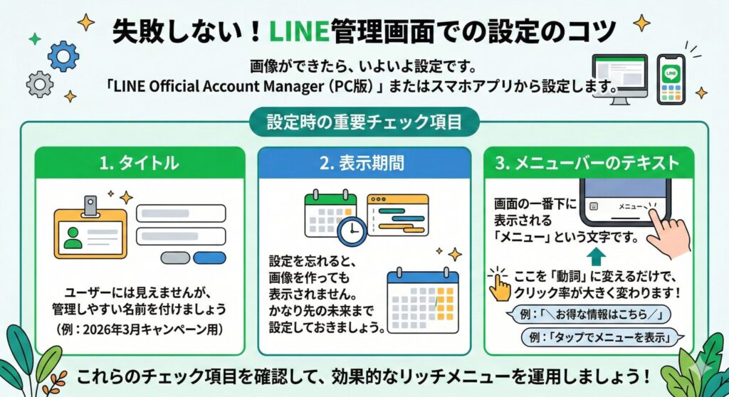 失敗しない!LINE管理画面での設定のコツ