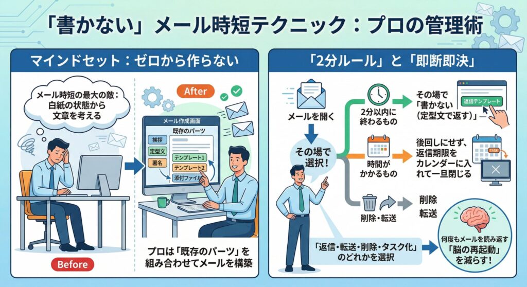 「書かない」ためのマインドセット:メールをゼロから作らない
