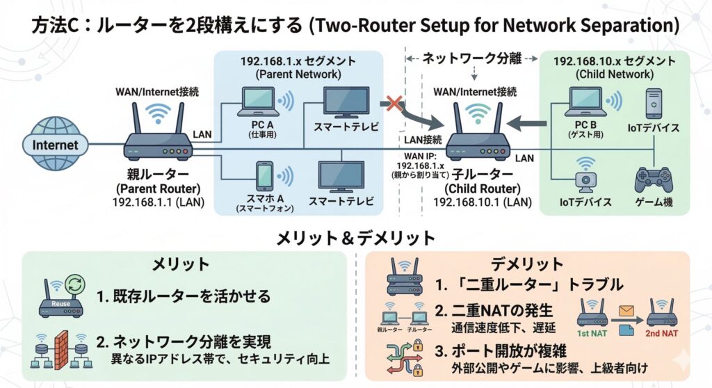 ルーターを2段構えにする