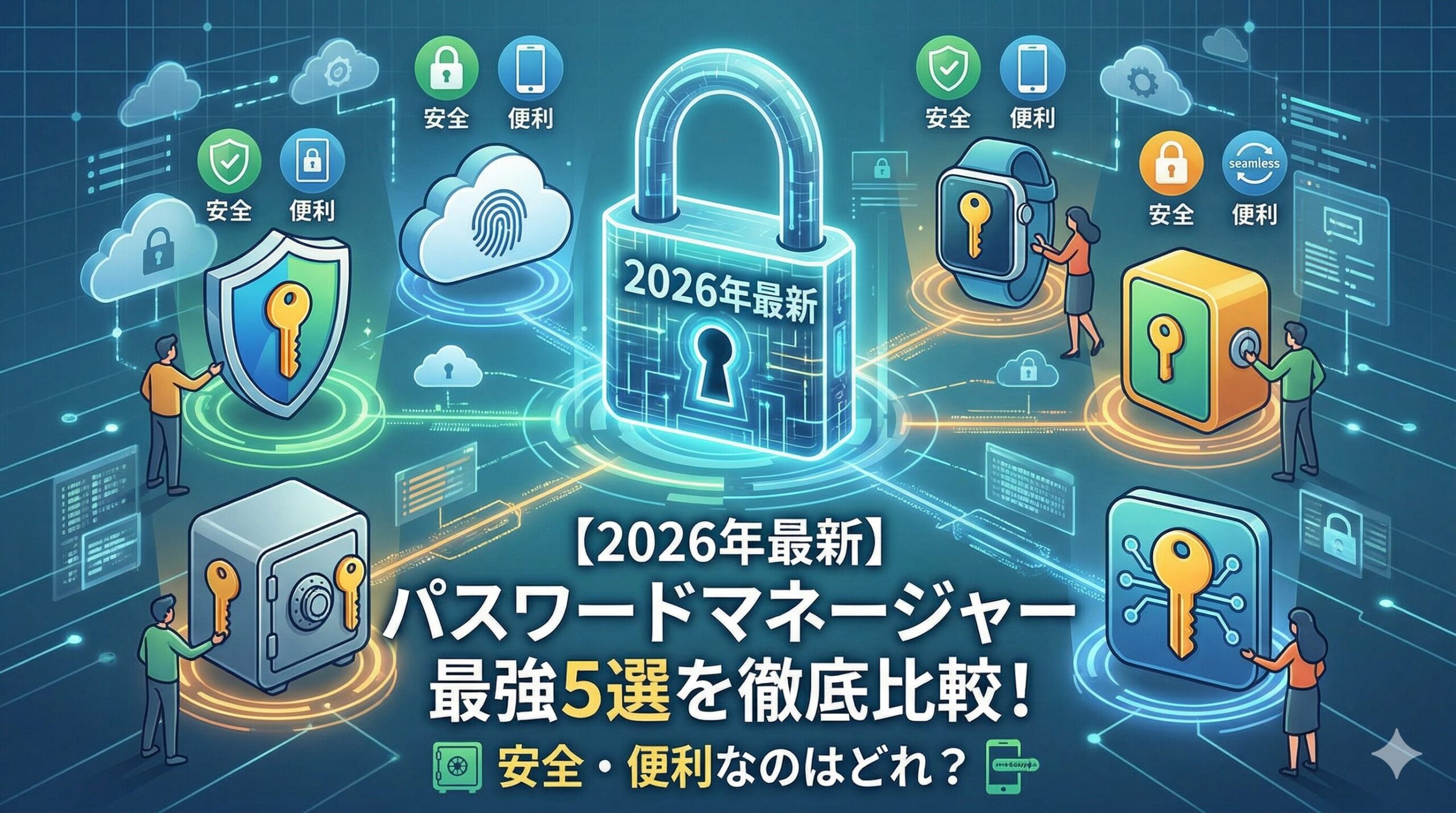 【2026年最新】パスワードマネージャー最強5選を徹底比較！安全・便利なのはどれ？